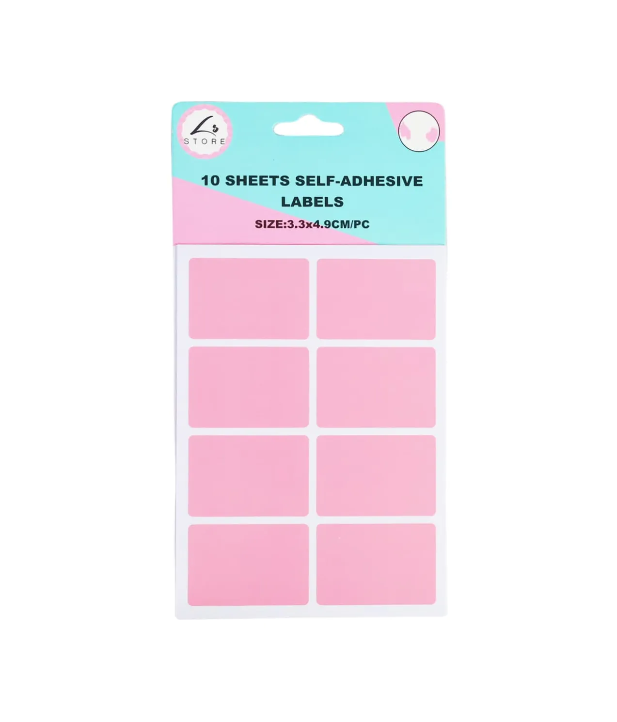 Rectangle Color Self Adhesive Labels Assorted 4.9 x 3.3cm 80pc