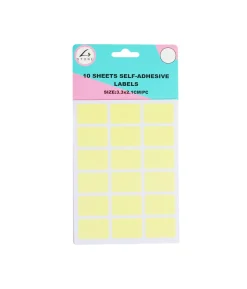 Rectangle Color Self Adhesive Labels Assorted 3.2 x 2.1cm 180pc
