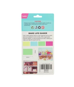 Rectangle Color Self Adhesive Labels Assorted 3.2 x 2.1cm 180pc