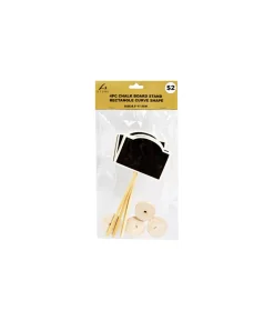 Rectangle Curve Shape Chalk Board With Stand 4pc