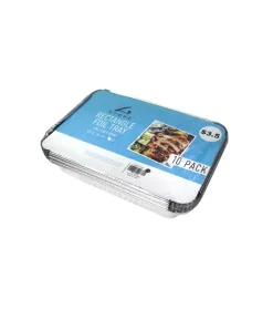 Rectangle Foil Tray 10pk 220x158x52mm
