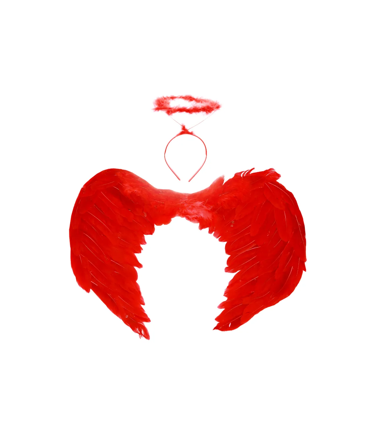 Red Angel Wings & Headband 55cm