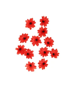 Red Artificial Craft Lily Flowers 12pc 4.7cm