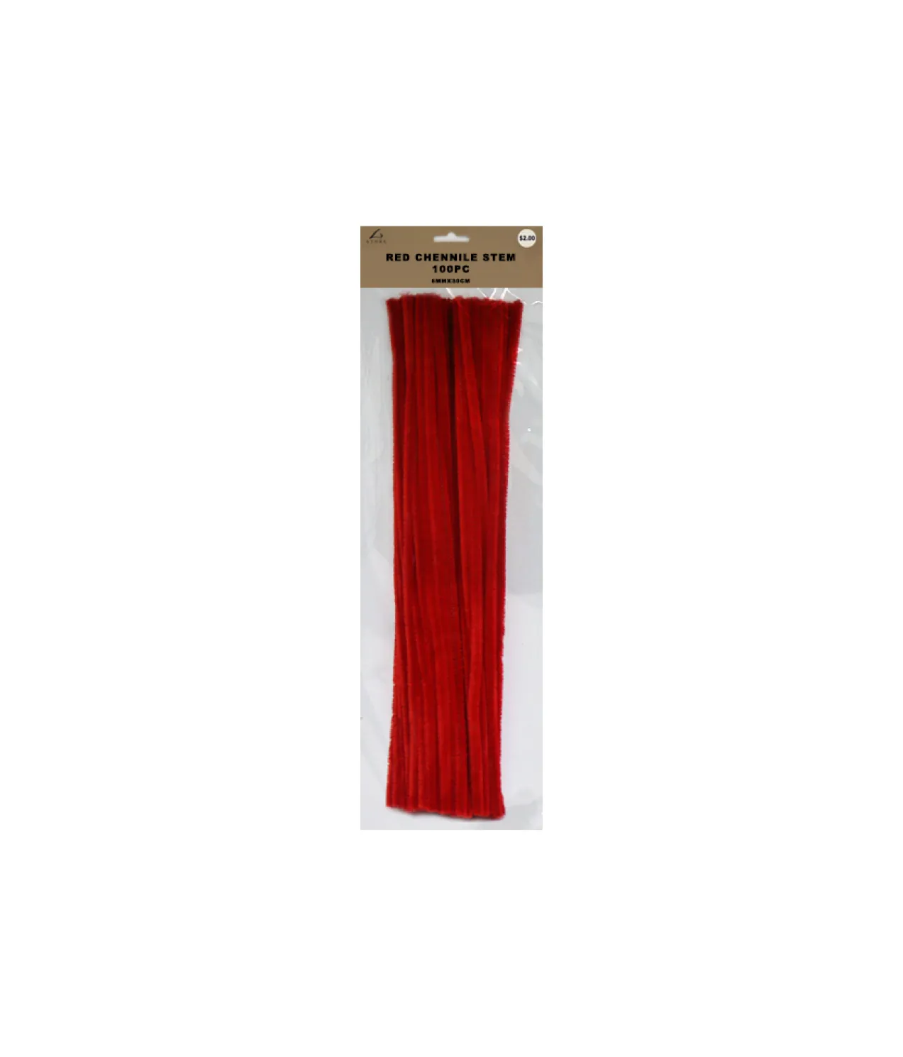 Red Chenille Stems 30cm
