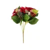 Red Dahlia 9 Head 43cm