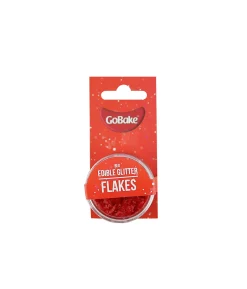 Red Edible Glitter Flakes 2g