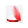Red Flapper Headband with Feather