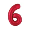 Red Foil Matte Number 6