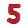 Red Foil Matte Number 5