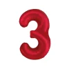 Red Foil Matte Number 3
