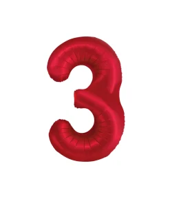 Red Foil Matte Number 3