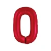 Red Foil Matte Number 0