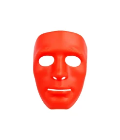 Red Full Face Plastic Mask
