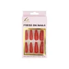 Red Glitter Press On Nails 24pc