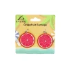 Red Grapefruit Earrings 5.5cm