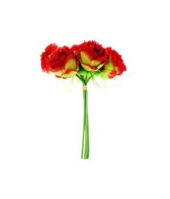 Red 5 Head Peony Bunch 30cm