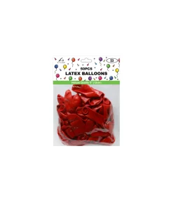 Red Latex Plain Balloons 5inch 50pk