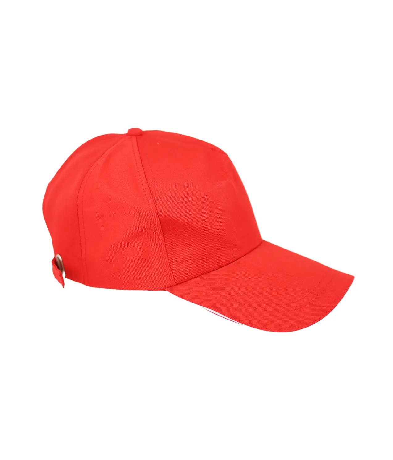Red Metal Buckle Cap For Adult