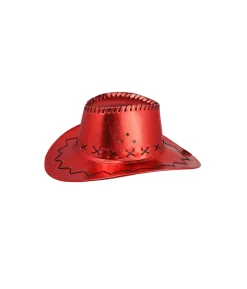 Red Metallic Cowboy Hat