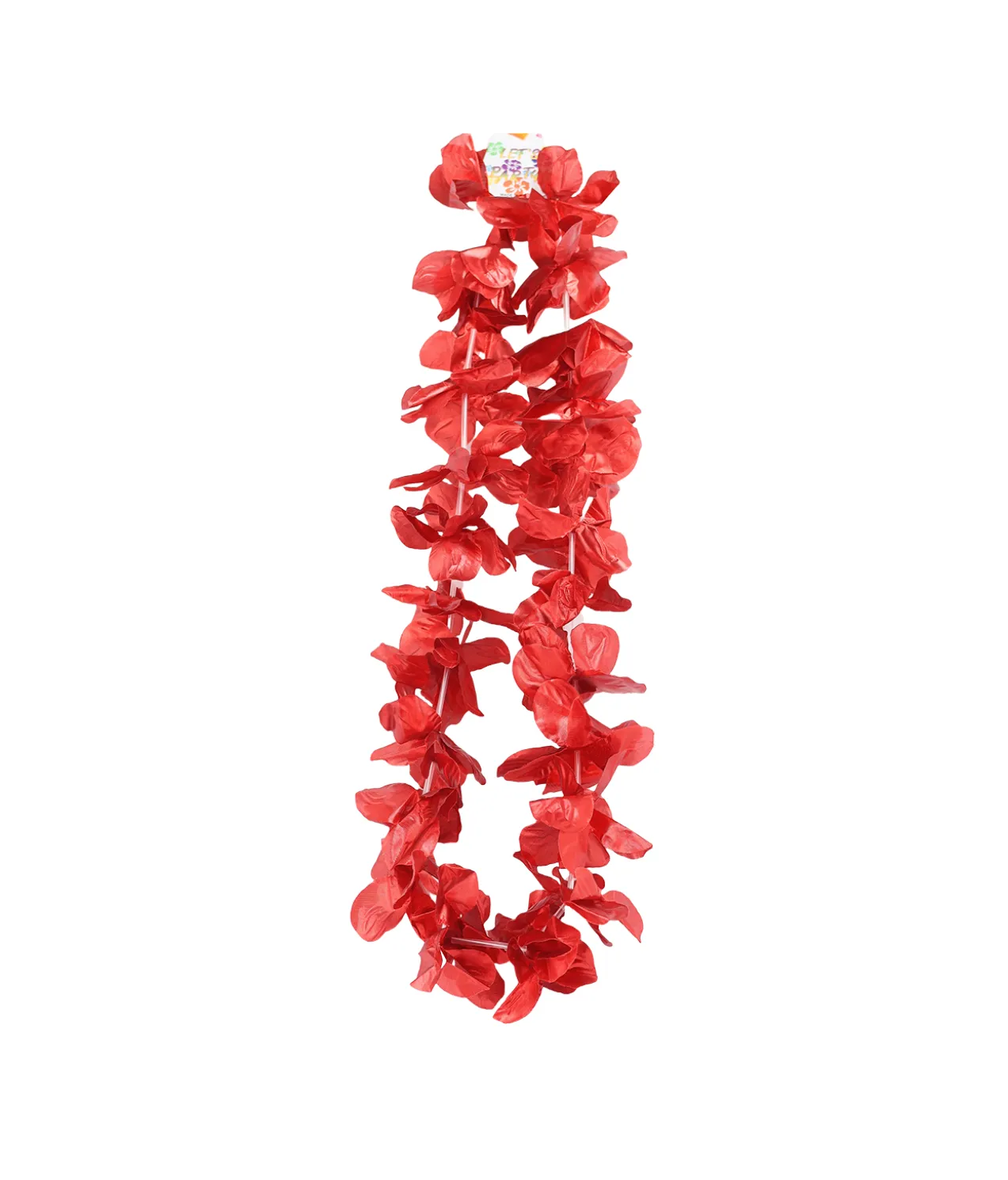 Red Metallic Flower Lei