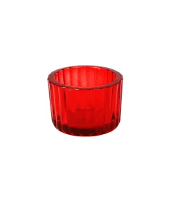 Red Mini Colored Glass Candle Cup 5.5 x 3.7cm 1pc