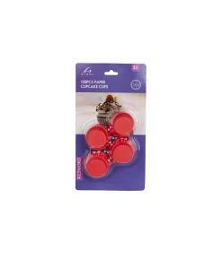 Red Paper Cupcakes Cups 120pc 7.5cm