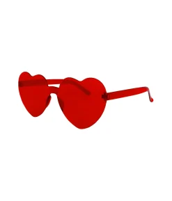 Red Party Heart Glasses 14x6cm 2pc