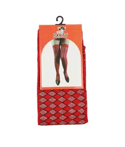 Red Party Stockings Diamond Patterns