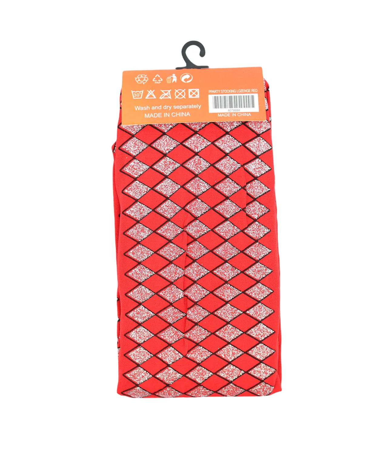 Red Party Stockings Diamond Patterns
