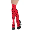 Red Party Stocking with Black Polka Dots