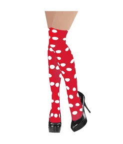 Red Party Stocking with White Polka Dots