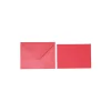 Red Pearlised Cards & Envelopes Set 12pc