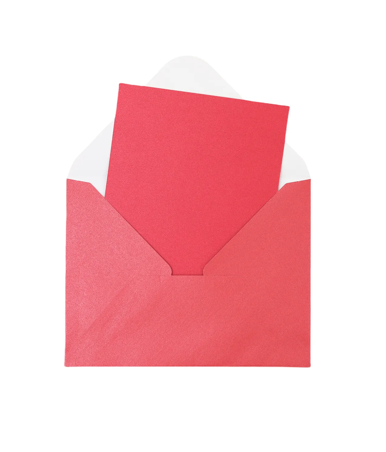 Red Pearlised Cards & Envelopes Set 12pc