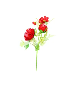 Red Peony 2 Head 45cm
