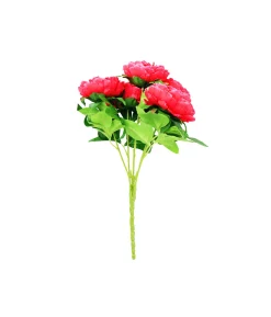 Red Peony 5 Head 48cm