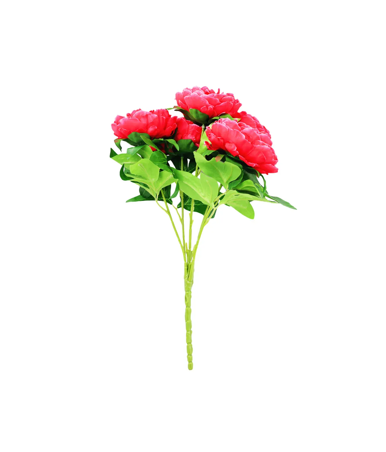 Red Peony 5 Head 48cm