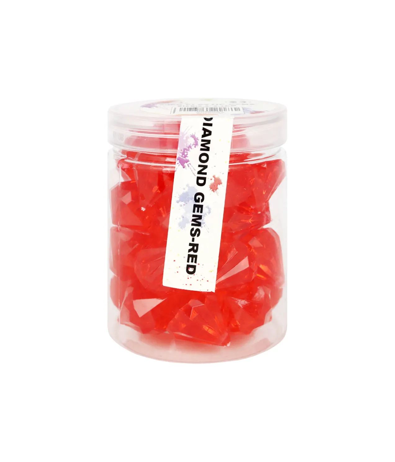 Red Plastic Gems 2.7cm 30pk