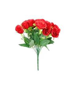 Red Rose Bush 18 Head 47cm