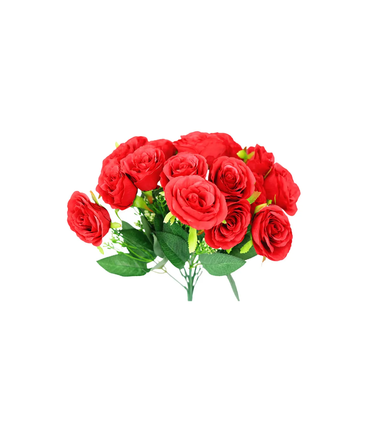 Red Rose Bush 18 Head 47cm