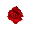 Red Rose Flower Hairclip 13cm