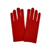 Red Short Plain Party Gloves