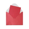 Red Small Pearlised Cards & Envelopes Set 12pc