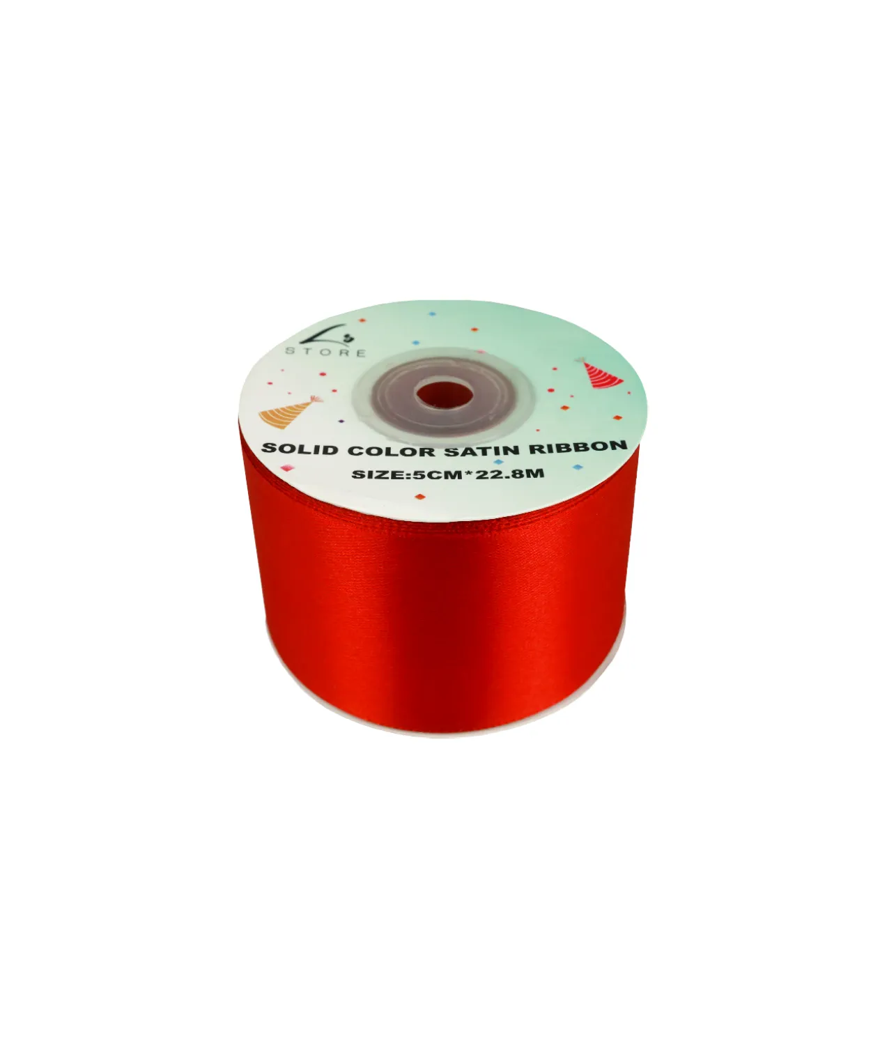 Red Solid Colour Satin Ribbon 5cm