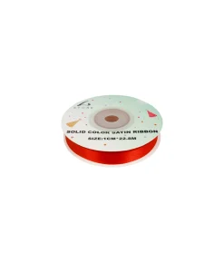 Red Solid Colour Satin Ribbon 1cm
