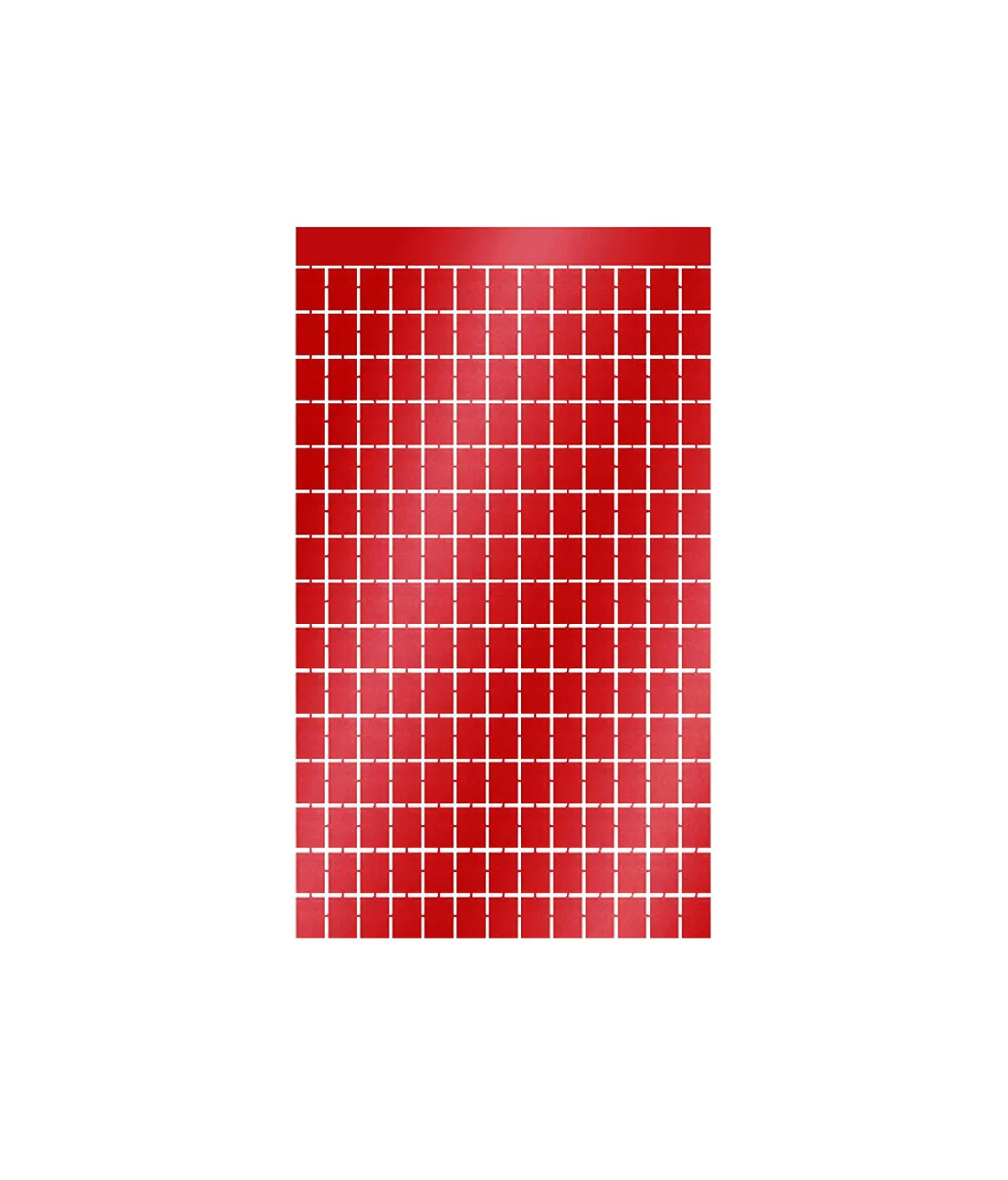 Red Square Foil Backdrop 1x2m