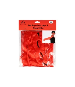 Red Superhero Cape & Mask 60cm