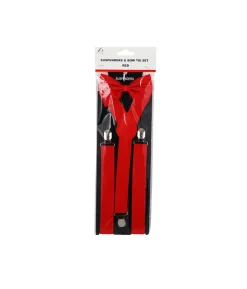 Red Suspender and Bow Tie