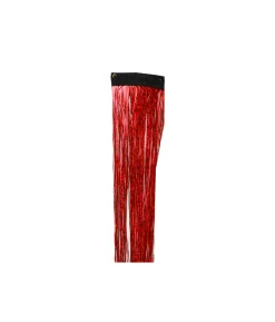 Red Tinsel Hair Extension Clip 1pc