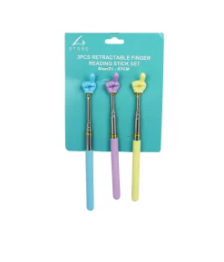 Retractable Finger Reading Stick Set 3pc