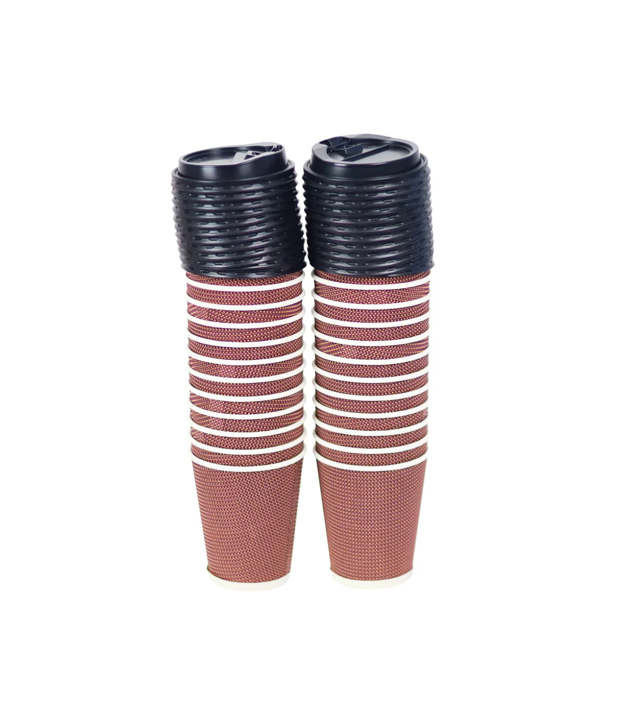 Ripple Double Wall Coffee Cups with Lid 24x8oz